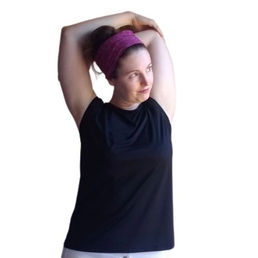 🔥 GAP | Body Fit Black Workout Athletic Gathered Top Sz Medium